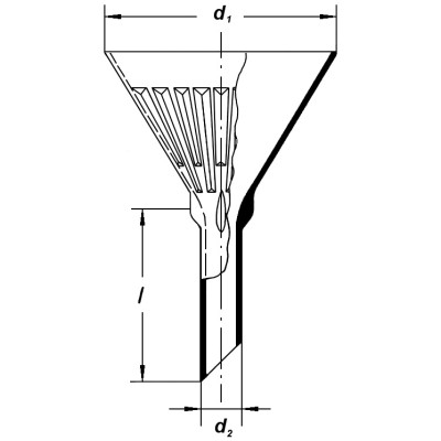 2360/100 mm Воронка ребристая SIMAX, Чехия